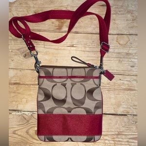 Authentic coach crossbody purse in red. Lightly used.